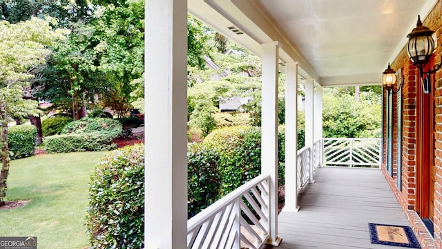 1477 Triple Creek Ct NW, Kennesaw, GA 30144 - view of wooden porch