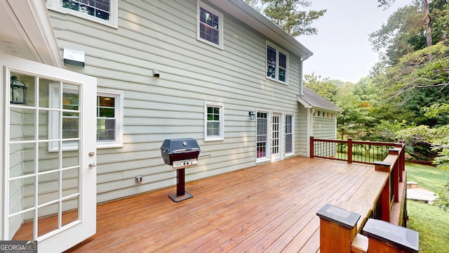 1477 Triple Creek Ct NW, Kennesaw, GA 30144 - wooden deck with area for grilling