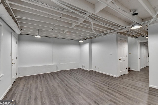 248 Riverview Trl, Roswell, GA 30075 - finished basement with wood finished floors and baseboards