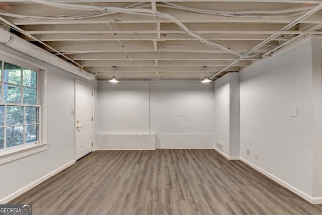 248 Riverview Trl, Roswell, GA 30075 - basement with wood finished floors and baseboards