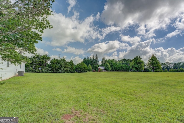 2809 S Ola Rd, Locust Grove, GA 30248 - view of grassy yard featuring central AC unit