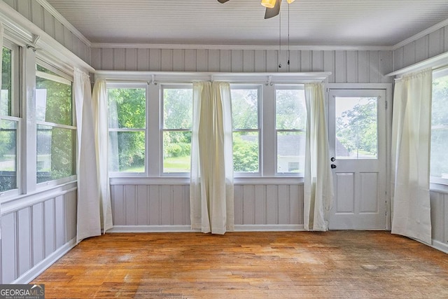 209 Forest Hill Rd, Macon, GA 31210 - unfurnished sunroom with hardwood / wood-style flooring and ornamental molding