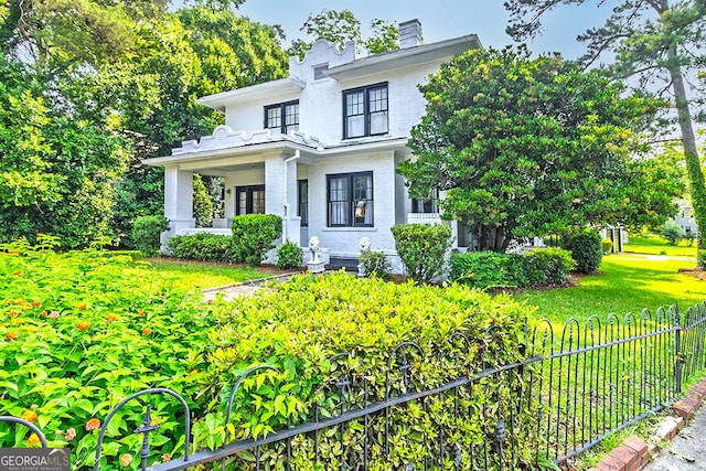 209 Forest Hill Rd, Macon, GA 31210 - view of front of property featuring brick siding and a chimney