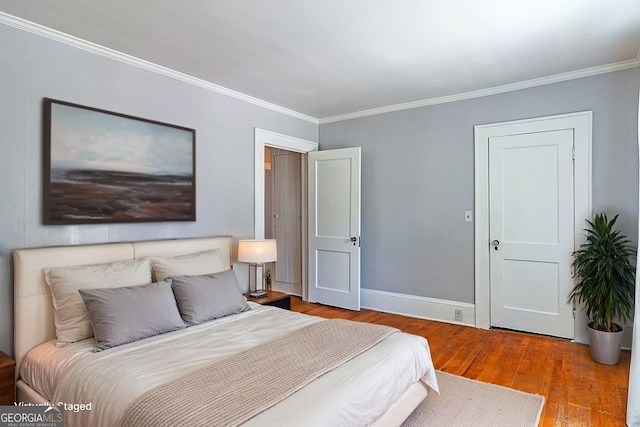 209 Forest Hill Rd, Macon, GA 31210 - bedroom featuring crown molding and wood finished floors