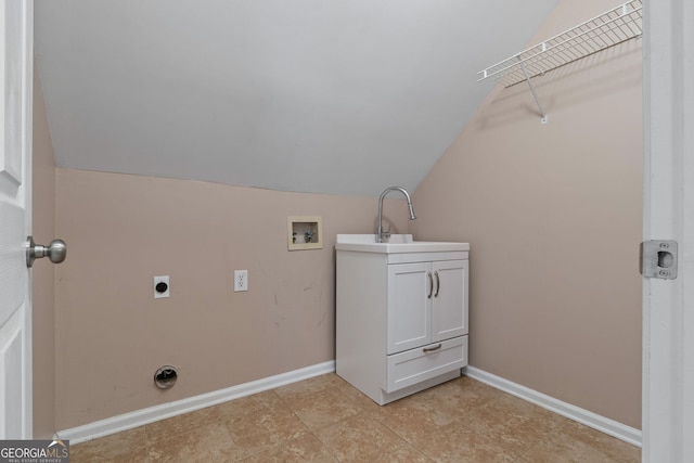 3642 Fowler Rdg, Douglasville, GA 30135 - washroom with hookup for a washing machine, baseboards, and electric dryer hookup