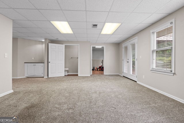3642 Fowler Rdg, Douglasville, GA 30135 - unfurnished room with carpet floors, a paneled ceiling, and baseboards