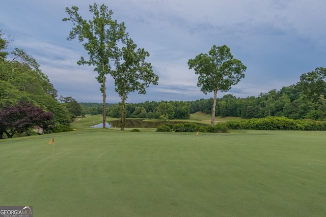 3642 Fowler Rdg, Douglasville, GA 30135 - view of home's community with view of golf course, a water view, and an area to practice putting