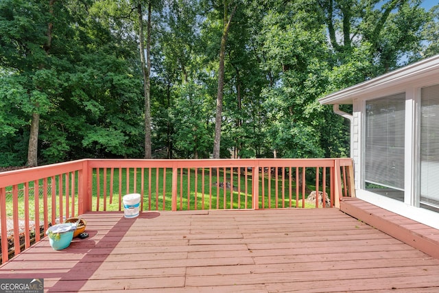 3210 Roseheath Ln, Lithonia, GA 30038 - deck featuring a lawn