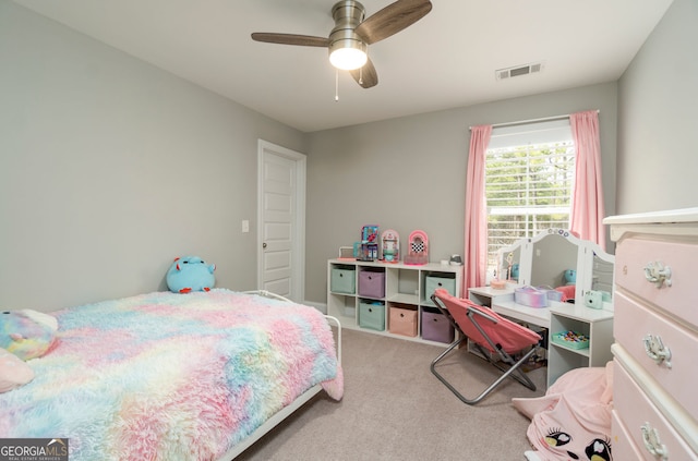 15 Jamilee Cv, Cartersville, GA 30120 - carpeted bedroom featuring a ceiling fan