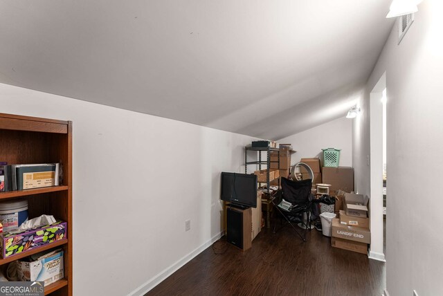 212 Postell Rd, Dallas, GA 30157 - office space featuring dark wood finished floors and vaulted ceiling