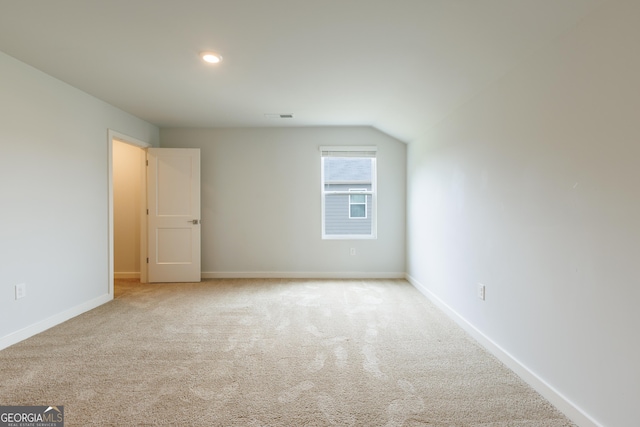 1225 Hibiscus Way, Mcdonough, GA 30253 - carpeted empty room featuring baseboards, lofted ceiling, and recessed lighting