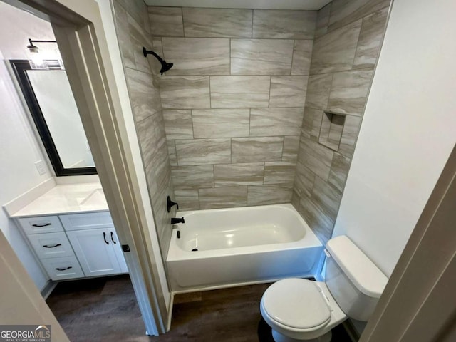 297 Ayers Creek Dr, Toccoa, GA 30577 - full bath with vanity, shower / washtub combination, and wood finished floors