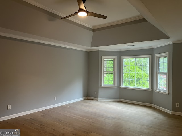 730 Redlion Run, Alpharetta, GA 30022 - empty room featuring crown molding, a ceiling fan, hardwood / wood-style floors, and baseboards