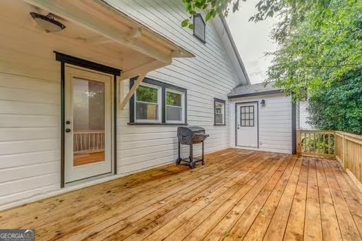 2 E 10th St SW, Rome, GA 30161 - wooden terrace featuring area for grilling