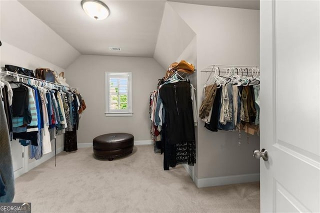 3317 Sweetleaf Ln, Buford, GA 30519 - walk in closet with carpet flooring and vaulted ceiling