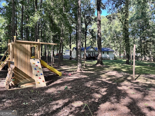 353 Lewis Cir, Commerce, GA 30529 - view of jungle gym featuring view of scattered trees