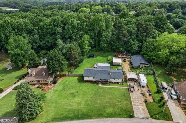 140 Wilbanks St, Buford, GA 30518 - aerial view of a heavily wooded area