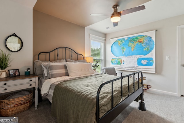 102 Bowline Ln, Kingsland, GA 31548 - carpeted bedroom with baseboards and ceiling fan