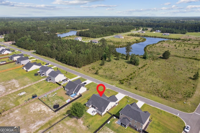 102 Bowline Ln, Kingsland, GA 31548 - aerial view of property and surrounding area featuring a nearby body of water and nearby suburban area