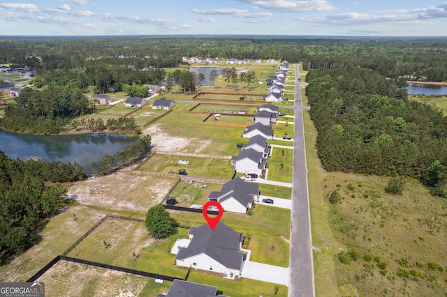 102 Bowline Ln, Kingsland, GA 31548 - aerial view of property's location featuring a forest and a nearby body of water