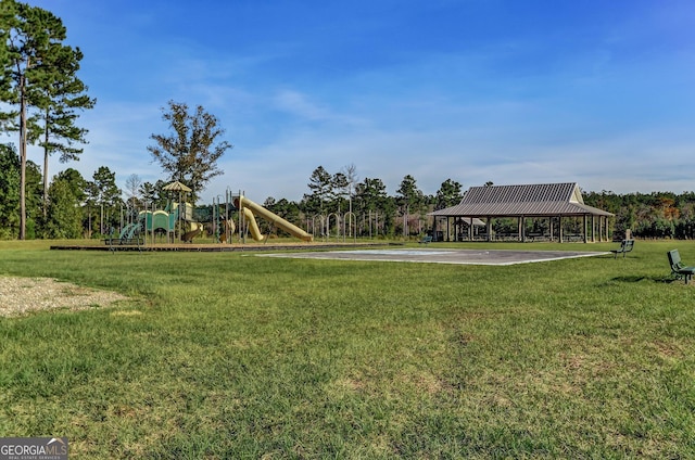 102 Bowline Ln, Kingsland, GA 31548 - community playground with a gazebo and a lawn