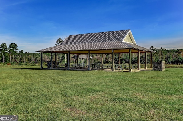102 Bowline Ln, Kingsland, GA 31548 - view of community with a gazebo and a lawn