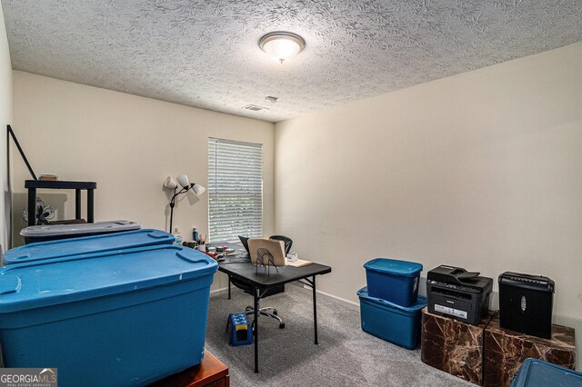 855 Lakeside Cir, Covington, GA 30016 - office with carpet, a textured ceiling, and baseboards