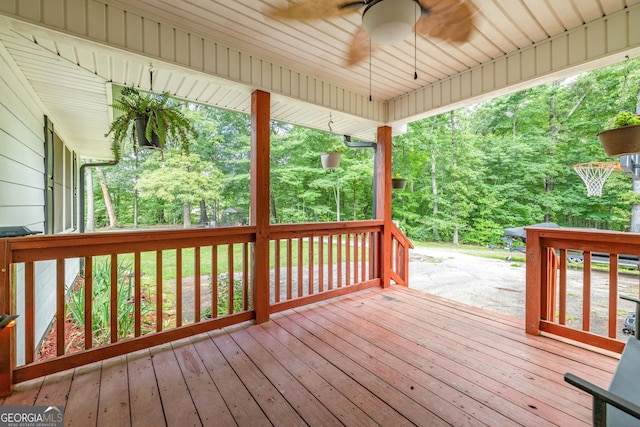 751 Hawkins Rd, Homer, GA 30547 - deck with ceiling fan