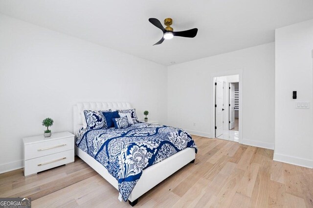 29 Cedar Blf, Winder, GA 30680 - bedroom featuring light wood-style floors and ceiling fan