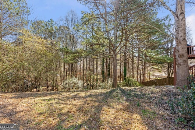 239 Taylors Farm Dr, Canton, GA 30115 - view of yard featuring a forest view
