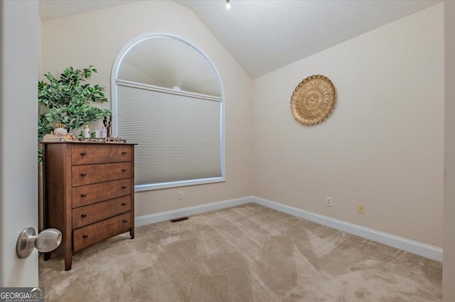 4348 Tillage Path, Douglasville, GA 30135 - spare room with vaulted ceiling, light colored carpet, and baseboards