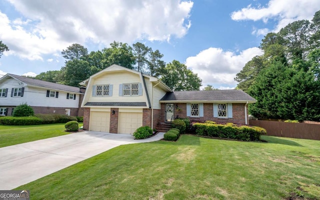 4205 Jeri Lynn Ct, Tucker, GA 30084 - split level home with brick siding, a garage, and concrete driveway