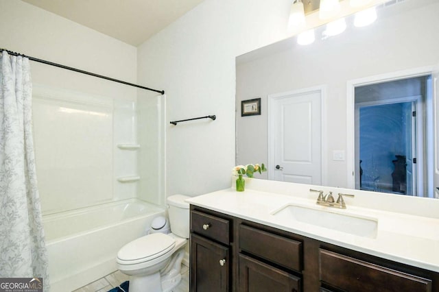 282 Brant Cir, Jefferson, GA 30549 - bathroom featuring vanity, toilet, and shower / bath combination with curtain