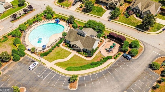 282 Brant Cir, Jefferson, GA 30549 - aerial view of a pool