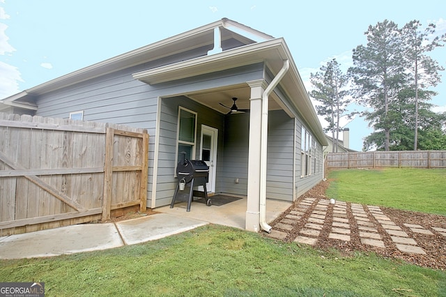 234 Thyme Leaf Way, Locust Grove, GA 30248 - rear view of house featuring a patio area and ceiling fan