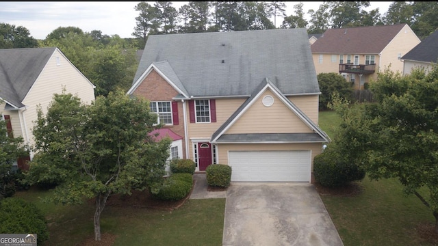 3292 Shady Valley Ct, Loganville, GA 30052 - view of front of house featuring concrete driveway and a front lawn