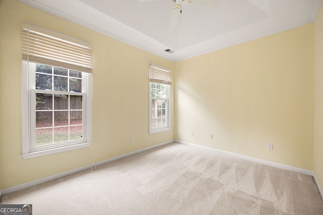 4801 Devonhurst Way, Powder Springs, GA 30127 - empty room with light colored carpet, plenty of natural light, baseboards, and ornamental molding