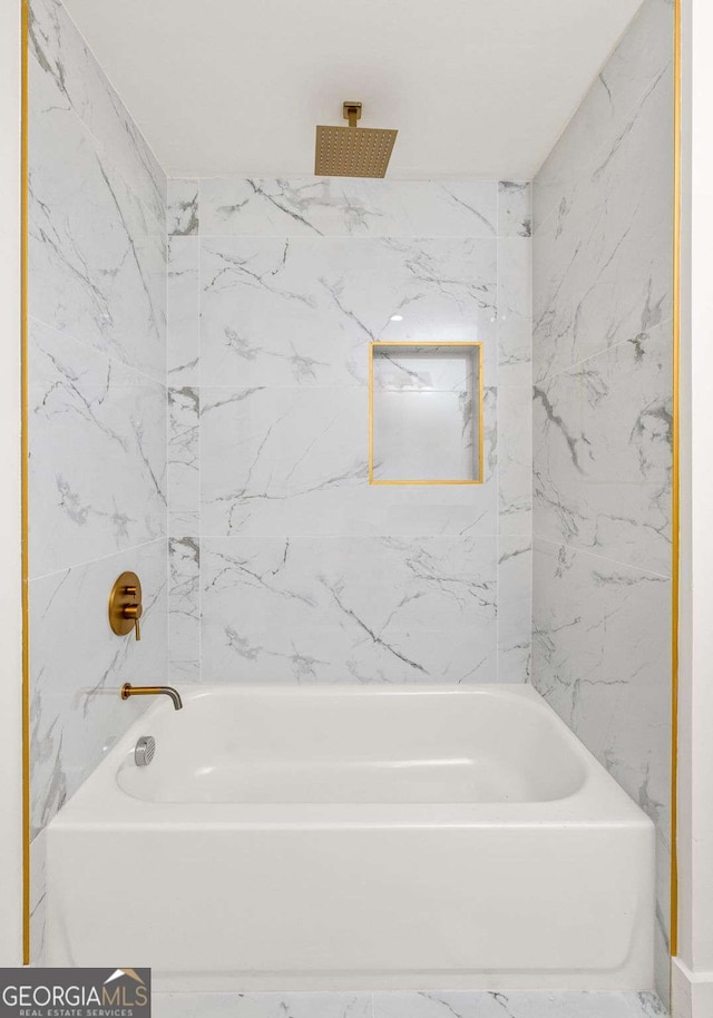 762 Rockbridge Rd NW, Lilburn, GA 30047 - full bathroom with a combined bath / shower with rainfall shower