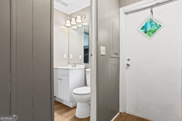 236 Overland Trl, Sparta, GA 31087 - bathroom with wood finished floors, vanity, and toilet