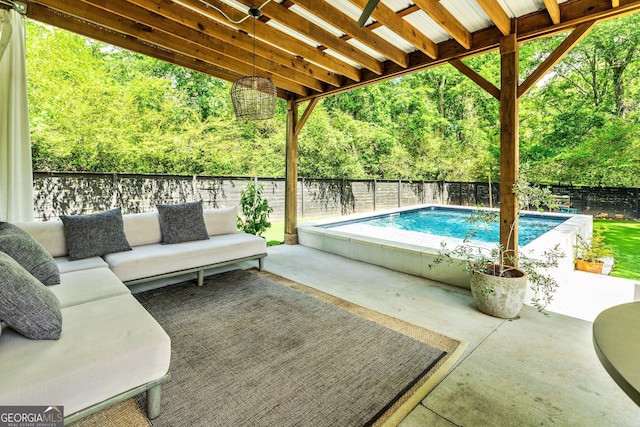 90 Middle St, Senoia, GA 30276 - fenced backyard with a patio area