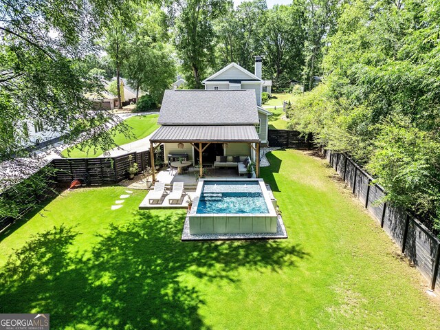 90 Middle St, Senoia, GA 30276 - view of yard featuring an outdoor living space and a patio