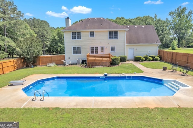 161 Honey Creek Rd, Mcdonough, GA 30252 - view of swimming pool with a deck, a patio area, and central AC unit