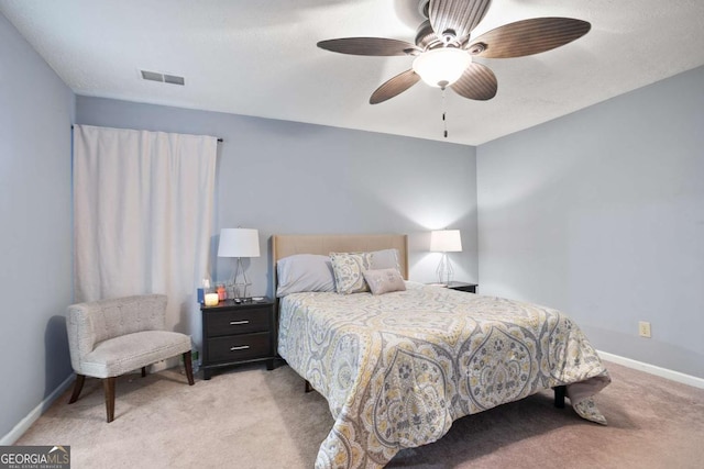 189 Timber Creek Ln, Marietta, GA 30060 - bedroom featuring light colored carpet, baseboards, and a ceiling fan