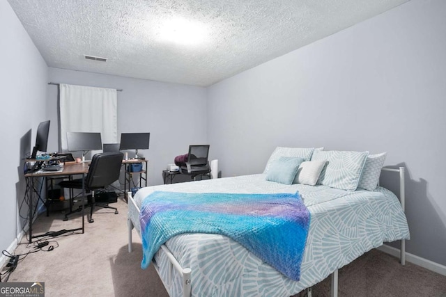 189 Timber Creek Ln, Marietta, GA 30060 - carpeted bedroom featuring an office area, a textured ceiling, and baseboards