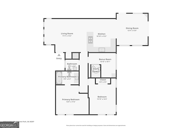 6072 Holiday Blvd, Forest Park, GA 30297 - room layout