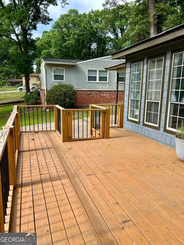 6072 Holiday Blvd, Forest Park, GA 30297 - view of wooden terrace