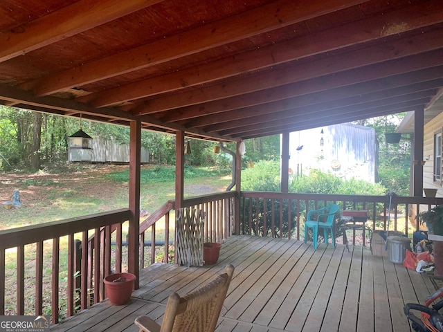 421 Chase Cir, Cornelia, GA 30531 - view of wooden deck