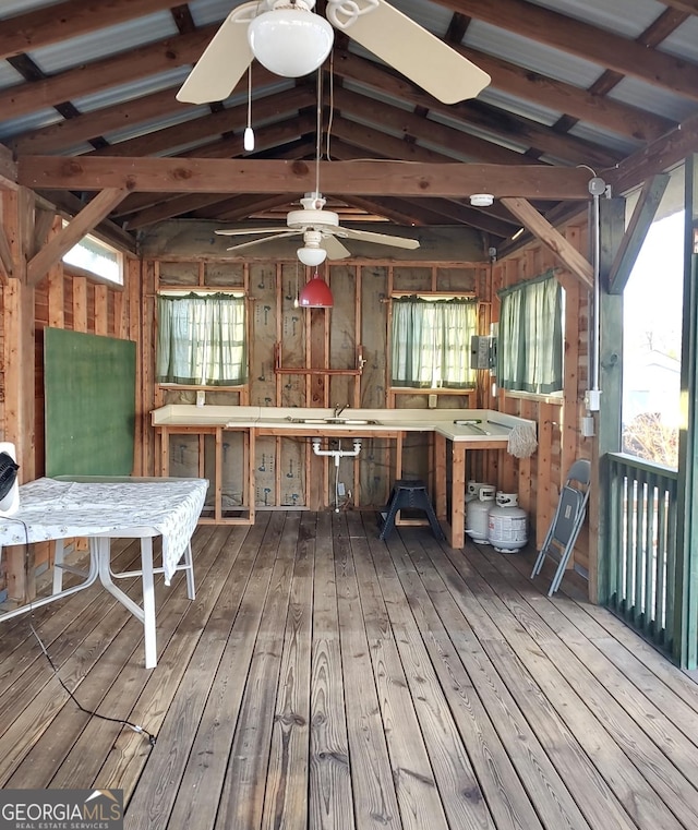 16 Dutchman Way, Cleveland, GA 30528 - wooden terrace with ceiling fan