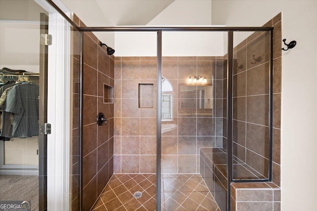 161 Highgrove Dr, Suwanee, GA 30024 - full bathroom featuring a shower stall and a spacious closet