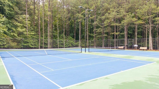 161 Highgrove Dr, Suwanee, GA 30024 - view of tennis court featuring a view of trees and community basketball court